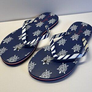 Vera‎ Bradley Sea Turtles Flip Flops (size 7/8)